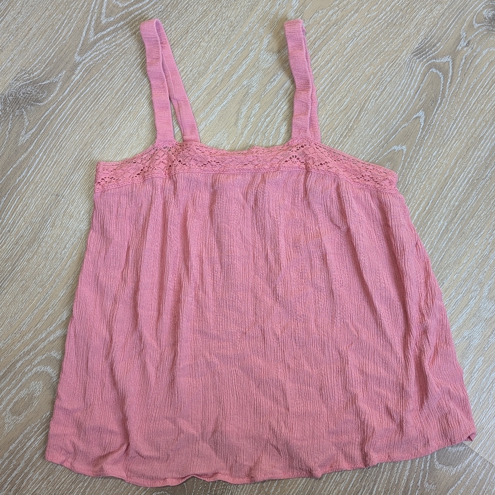 4/$10 ✨ Wild‎ Skye Pink Lace Trim Women's Top